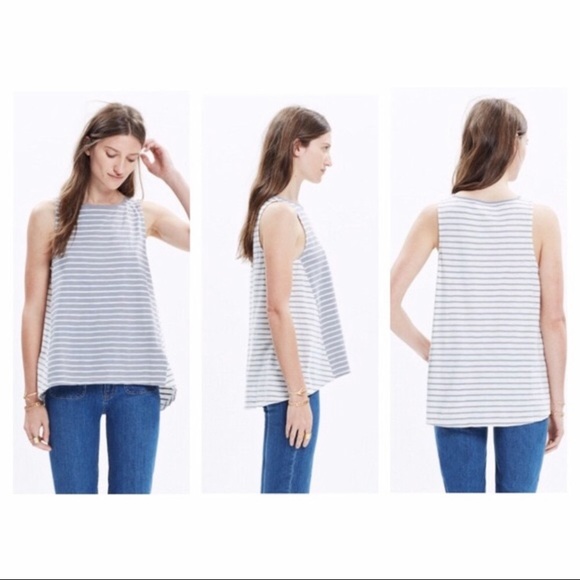 Madewell Forward Seam Stripe Tank - Picture 1 of 8
